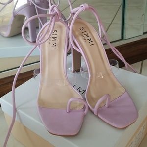 lavender strappy heels